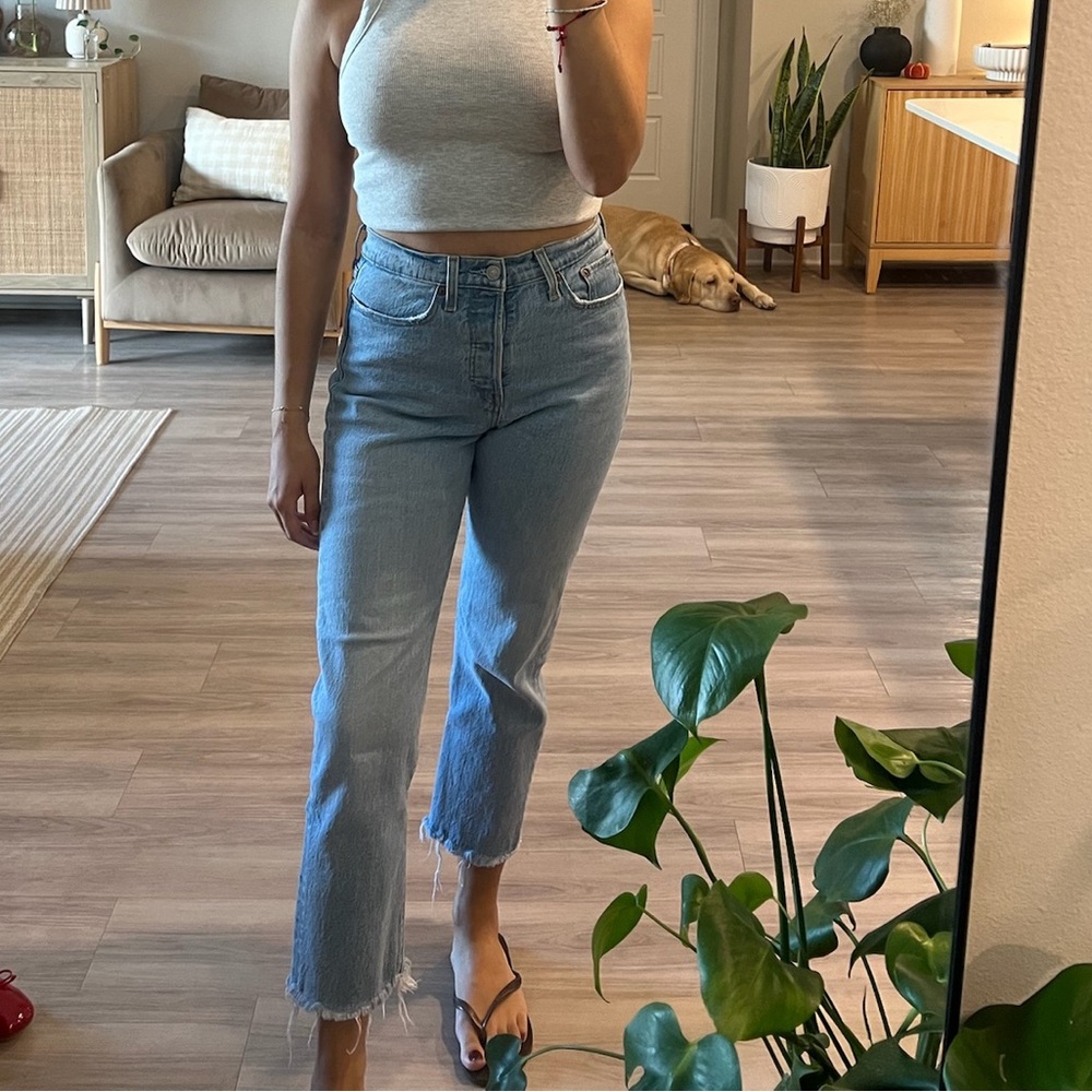Levis 501 wedgie straight leg Jeans